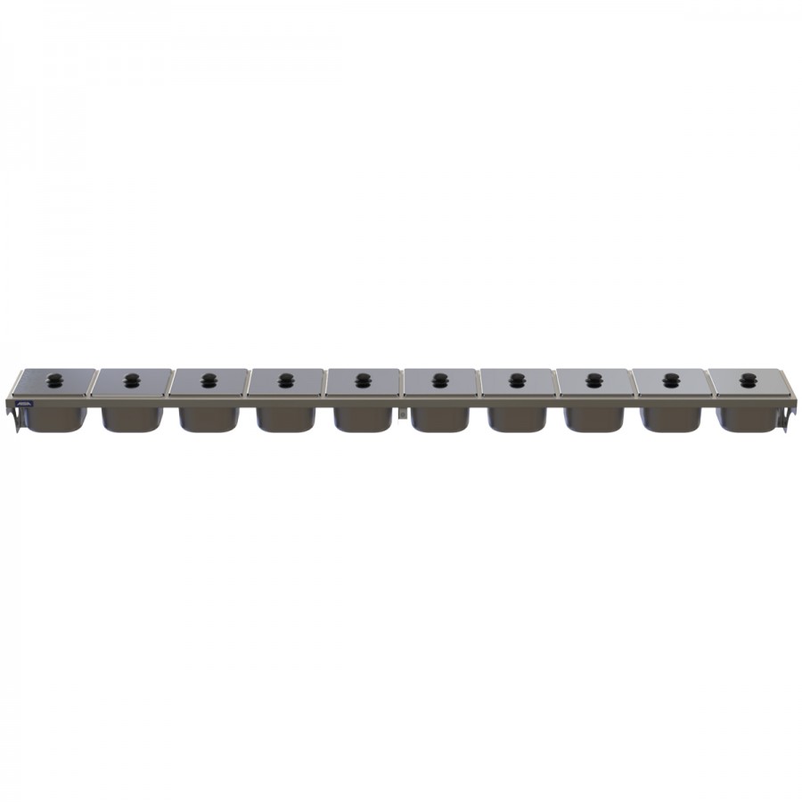 Condimentadora de Parede 10 Cubas Inox 1/6 100mm - Aisa